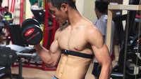 Hanifan juga terlihat sedang nge-gym. Foto: Instagram/hanifan_yk
