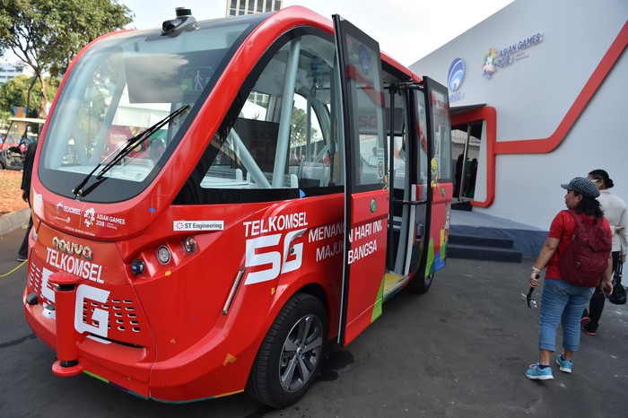 Keren! Ada Bus Listrik Tanpa Sopir Berkeliling di GBK