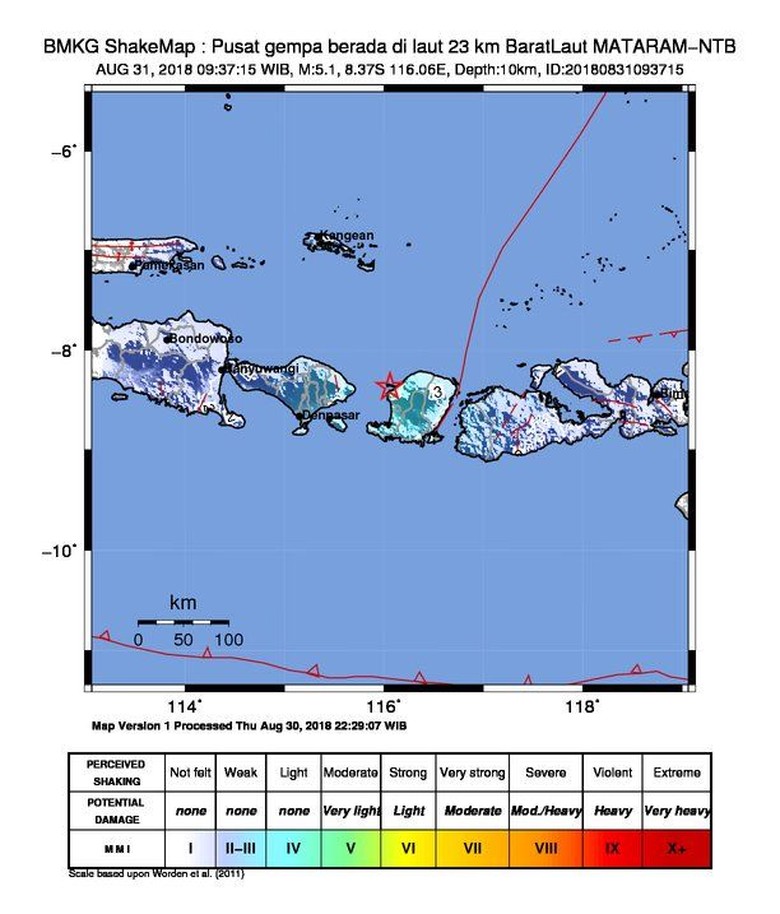 Gempa 5,1 SR Terjadi di Mataram Gempa 5,1 SR Terjadi di Mataram