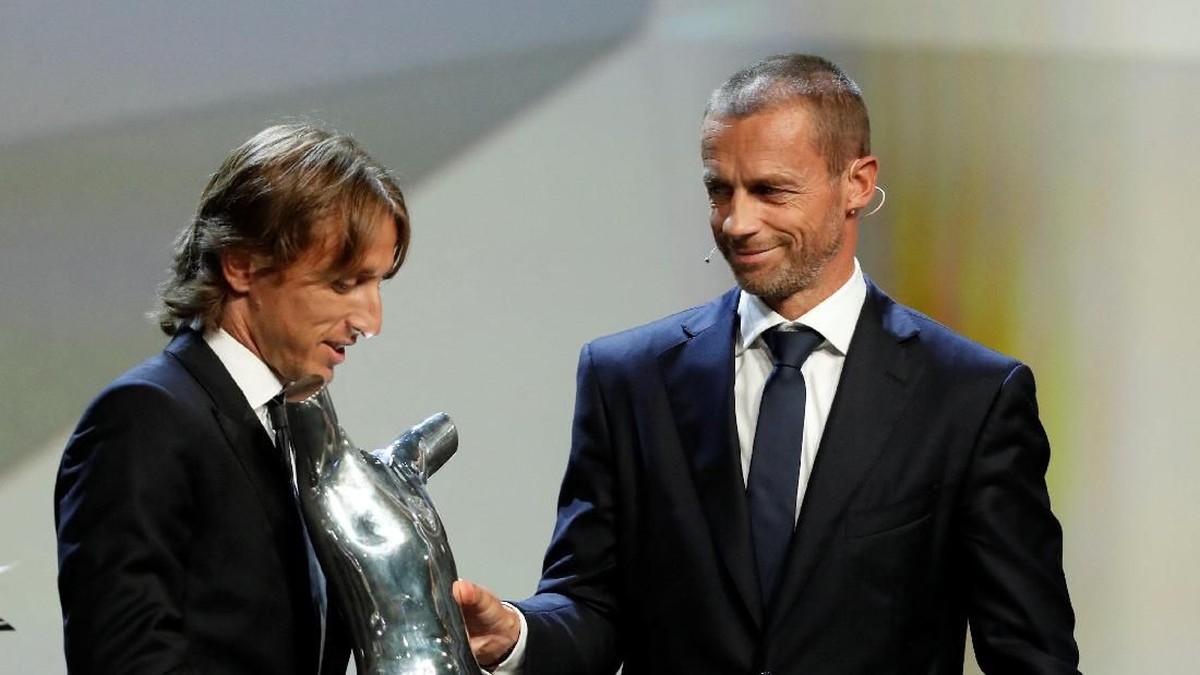 Luka Modric Pemain Terbaik UEFA 2017/2018. (Foto: Eric Gaillard/REUTERS)