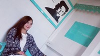 Di Belitung Timur, Wewey mampir ke Museum Kata Andrea Hirata (w2y_wita/Instagram)