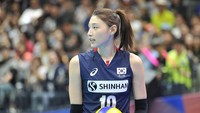 Inilah Kim Yeon Koung, bintang sekaligus kapten Timnas Voli Putri Korsel di ajang Asian Games 2018. Yeon Koung berhasil membawa Korsel melaju sampai ke babak Semifinal. (Instagram/@kimyk10)