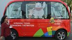 Keren! Ada Bus Listrik Tanpa Sopir Berkeliling di GBK