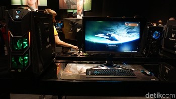 Layar anyar Acer bernama XB273K yang mengusung kualitas UHD dan didukung kehadiran Nvidia G-Sync. Foto: Muhamad Imron Rosyadi/detikINET