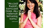 Pelemahan rupiah terhadap dolar AS membuat orang mengunggah meme. Foto: Dok. Istimewa