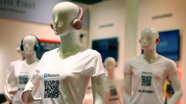 JVC headphones are pictured during the preview day of the IFA trade show for consumer electronics and home appliances, in Berlin, Germany August 30, 2018.   REUTERS/Christian Mang