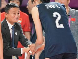 Potret Keseruan Jack Ma Nonton Final Voli di Asian Games