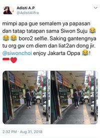 Cuitan penggemar Siwon.