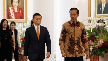 Kehadiran Jack Ma ke Indonesia tak ingin dilewatkan begitu saja oleh para menteri di Kabinet Kerja Presiden Joko Widodo (Jokowi). Menteri Jokowi mengusulkan dibangunnya Jack Ma Institute di Indonesia untuk pembangunan talent atau SDM di bidang e-commerce. Foto: dok. Biro Pers Setpres