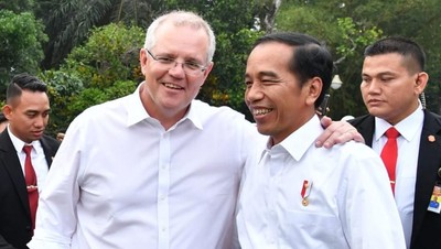 Potret Keakraban Jokowi-PM Australia di Bogor