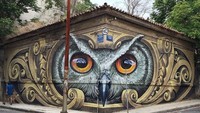 WD alias Wild Drawing merupakan seniman Indonesia yang menarik perhatian dunia dengan kemampuannya melukis mural yang indah di seluruh ibukota Eropa dan sekitarnya. Istimewa/Boredpanda.