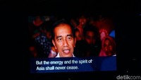 Dari Lombok, Presiden Jokowi sempat menyampaikan pesan di Closing Ceremony Asian games lewat video.