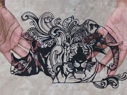 Karya Seni Luar Biasa dari Potongan Kertas Putih