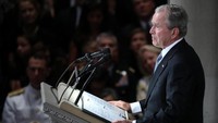 Mantan Presiden George W Bush juga ikut memberikan pidatonya (Foto: Dok. REUTERS/Chris Wattie)