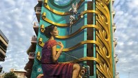 Karya-karyanya bahkan telah dimasukkan dalam buku-buku oleh penerbit terkenal Street Art seperti Thames & Hudson, Éditions Alternatives, dan Lonely Planet. Istimewa/Boredpanda.