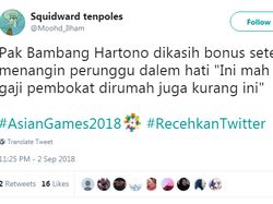 Candaan Netizen Soal Bonus Asian Games Bambang Hartono