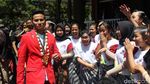 6 Pesilat Peraih Emas Asian Games Diarak Keliling Kota Garut