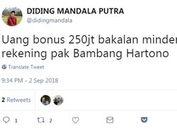 Candaan Netizen Soal Bonus Asian Games Bambang Hartono