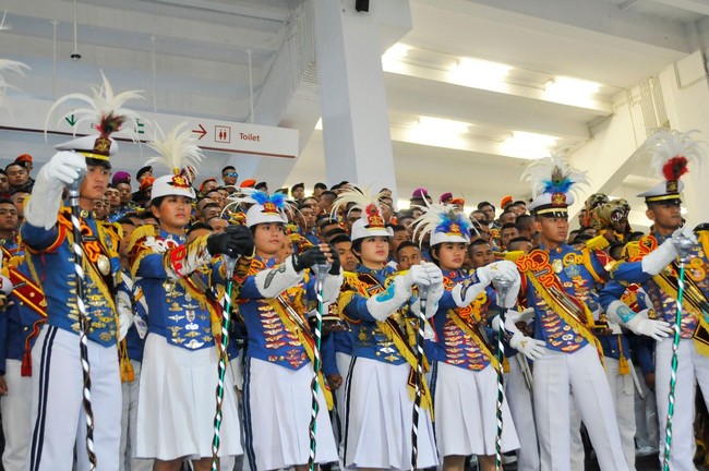 Closing Ceremony Asian Games 2018 sukses digelar pada Minggu (2/9/2018). Sebanyak 1.500 performer tampil maksimal pada acara penutupan. Tak hanya kostum, namun juga makeup para perfomer tampak dramatis.  Foto: dok. Martha Tilaar
