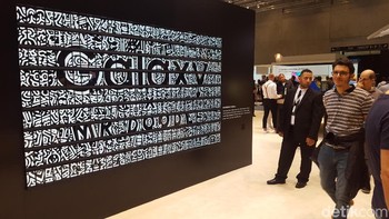 Selain itu, ada Note 9 yang dijajarkan menjadi sebuah layar besar. (Foto: detikINET/Muhamad Imron Rosyadi)