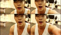 Lengan Donghae berotot ya. Bikin iri para pria deh pasti. Foto: Twitter/donghae861015