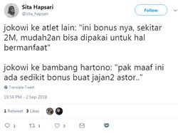 Candaan Netizen Soal Bonus Asian Games Bambang Hartono