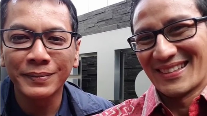 Wishnutama bersama Sandiaga Uno