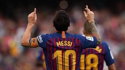Barcelona Pesta 8 Gol ke Gawang Huesca