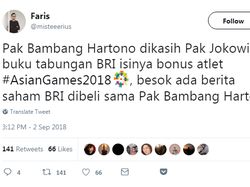 Candaan Netizen Soal Bonus Asian Games Bambang Hartono