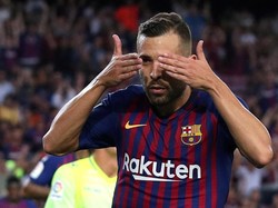 Jordi Alba masuk dalam daftar 20 nama calon bek pengisi tim terbaik FIFA 2018. Penilaian itu diberikan untuk performa pada periode 3 Juli 2017-15 Juli 2018 (Albert Gea/Reuters)