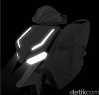 Kalau lampu depannya menyala jadinya seperti ini