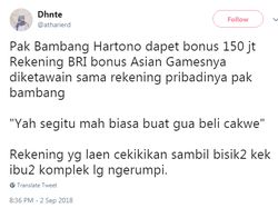Candaan Netizen Soal Bonus Asian Games Bambang Hartono