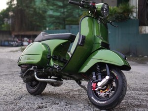 Lagi Ramai, Rem Cakram di Vespa 2 Tak, Bikin Cakep Motor