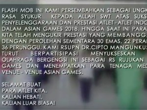 Di Bandara Jadi Viral, Flashmob Asian Games di RSCM Tak Kalah Keren