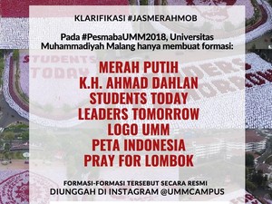 Viral Editan Formasi Maba 2019 Ganti Presiden, UMM Pastikan Hoax