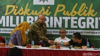 Diskusi bertema Pemilu Berintegritas ini berlangsung di Gedung Pusat Dakwah Muhammadiyah, Jl Menteng Raya, Jakarta Pusat, Selasa (4/9/2018).
