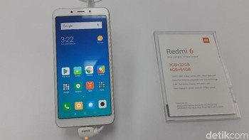 Redmi 6 hadir dengan layar berukuran 5,45 inci dengan resolusi 1440×720 pixel dan rasio 18:9. (Foto: detikINET/Virgina Maulita Putri)