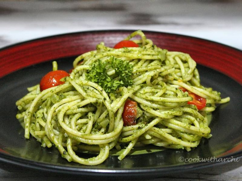 pesto spaghetti