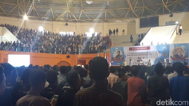 Suasana kuliah umum di UIR Pekanbaru