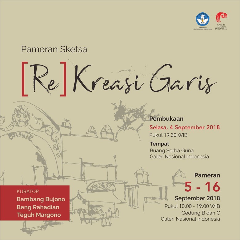 Ratusan Sketsa dari 138 Sketchers Dipajang di Galeri Nasional Indonesia Ratusan Sketsa dari 138 Sketchers Dipajang di Galeri Nasional Indonesia