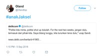Bahkan Sandiaga Uno juga sepertinya tidak luput dari tren ini. (Foto: Screenshoot Twitter)