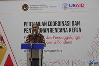 Pertemuan Koordinasi dan Penyusunan Rencana Kerja Pencegahan dan Penanggulangan Penyakit Berpotensi Pandemi pada Rabu (5/9/2018) di Jakarta/Foto: Kemenko PMK