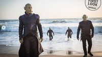 Captain Marvel diceritakan terlibat dalam sebuah perang bangsa Skrulls. Dok. Instagram/brielarson