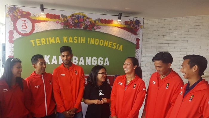 Peraih emas Asian Games di kantor Go-Jek. Foto: Muhamad Imron Rosyadi/detikINET Peraih emas Asian Games di kantor Go-Jek. Foto: Muhamad Imron Rosyadi/detikINET