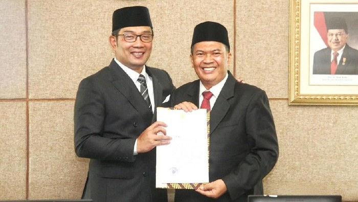 Gubernur Jabar Ridwan Kamil dan Wali Kota Bandung Oded M Danial