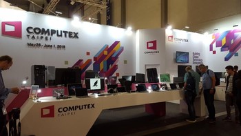Pameran teknologi lainnya, Computex, sudah ambil ancang-ancang di IFA 2018 untuk melakukan promosi. Foto: Muhamad Imron Rosyadi/detikINET