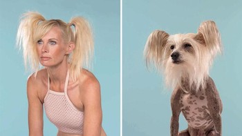 Untuk karya-karya Gethings lainnya, bisa juga mengunjungi akun instagramnya di @gezgethings yang telah memiliki ribuan followers. Charlotte & Caspar anjing jenis  Chinese Crested. (Foto: Gerrard Gethings)