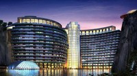Hotel ini akan memiliki 18 lantai, sebanyak 16 lantai akan dibangun di bawah tanah dengan 2 lantai sisanya akan tenggelam di dalam akuarium setinggi 10 meter. Meski informasinya masih terbatas, namun sudah ada beberapa bocoran yang sudah dirilis (Dok. InterContinental Shanghai Wonderland)