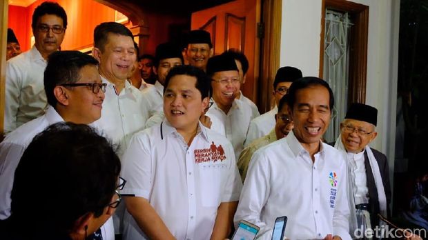 Optimistis soal Mode Menyerang, Tim Jokowi: Erick Thohir Terkenal Berani