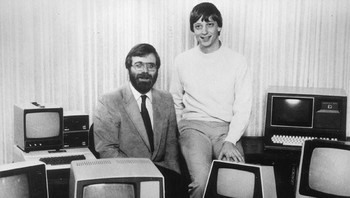 Paul Allen dan Bill Gates adalah duet pendiri Microsoft, yang lahir pada 4 April 1975. Foto: istimewa